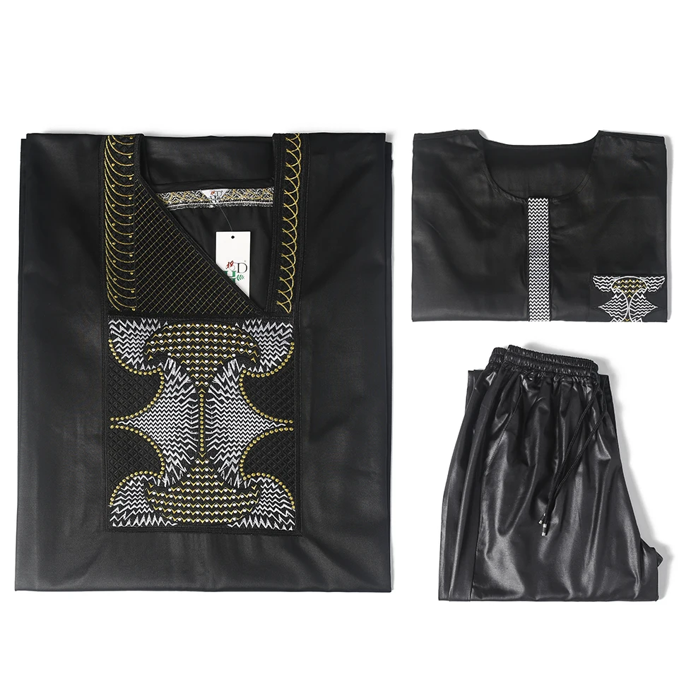 H & D ������ī Bazin Riche ���� Ankara Dashiki ���� Agbada �������� Boubou ���� ���� 3 PCS ��Ʈ ��ȥ�� ��Ƽ ��