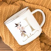 Floral Print Mugs Custom Name Coffee Juice Cups Wedding Bachelor Party Wine Cup Bridesmaid Bride Valentine's Day Christmas Gifts 3