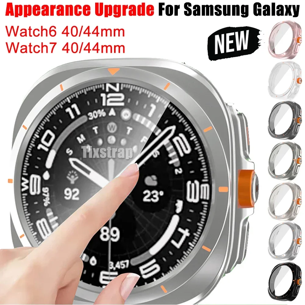 Ultra Glass+ Hard Cover & Screen Protector for Samsung Galaxy Watch - Clear PC Case & Film