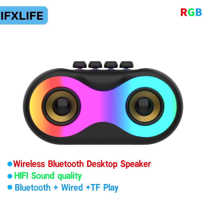 IFXLIFE Original Wireless Bluetooth Speaker RGB Dual Speaker Mini