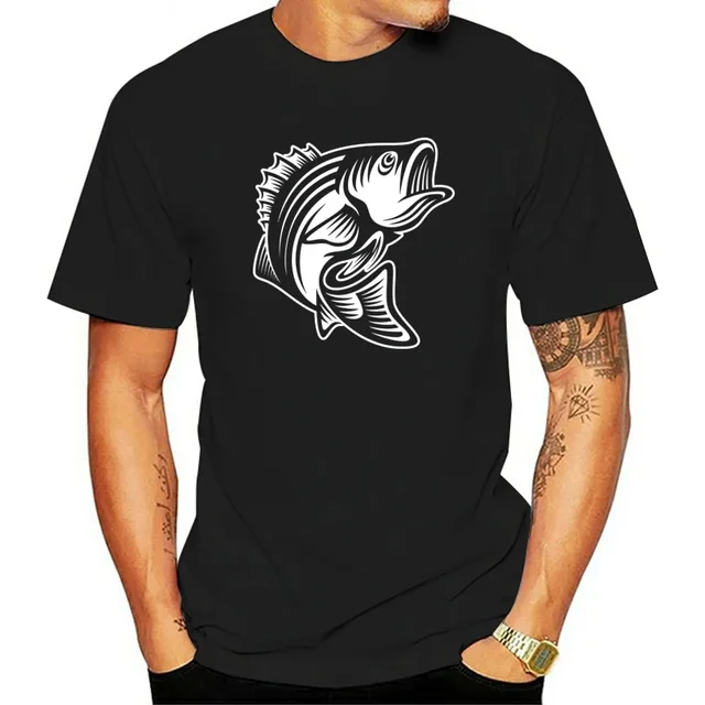 세련된 Largemouth 베이스 그래픽 티셔츠로 스타일리시하게