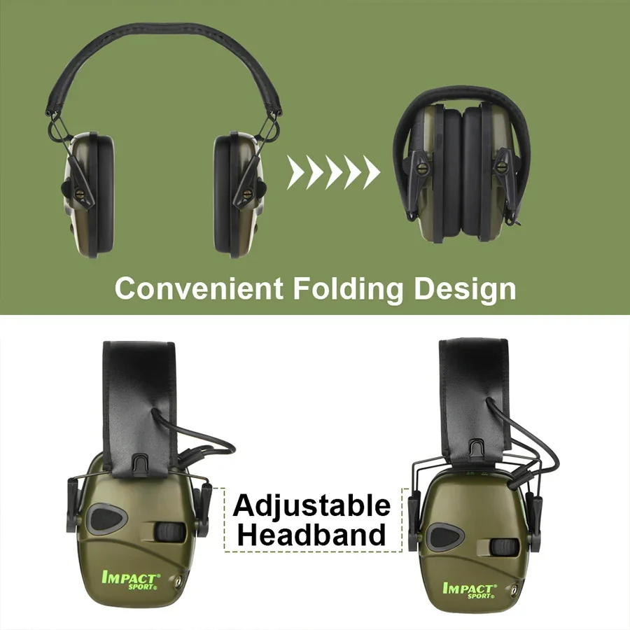 Tactical Active Anti-noise Earmuff with Bag for Hunting Shooting Headphones Noise Reduction Electronic Hearing Ear Protection