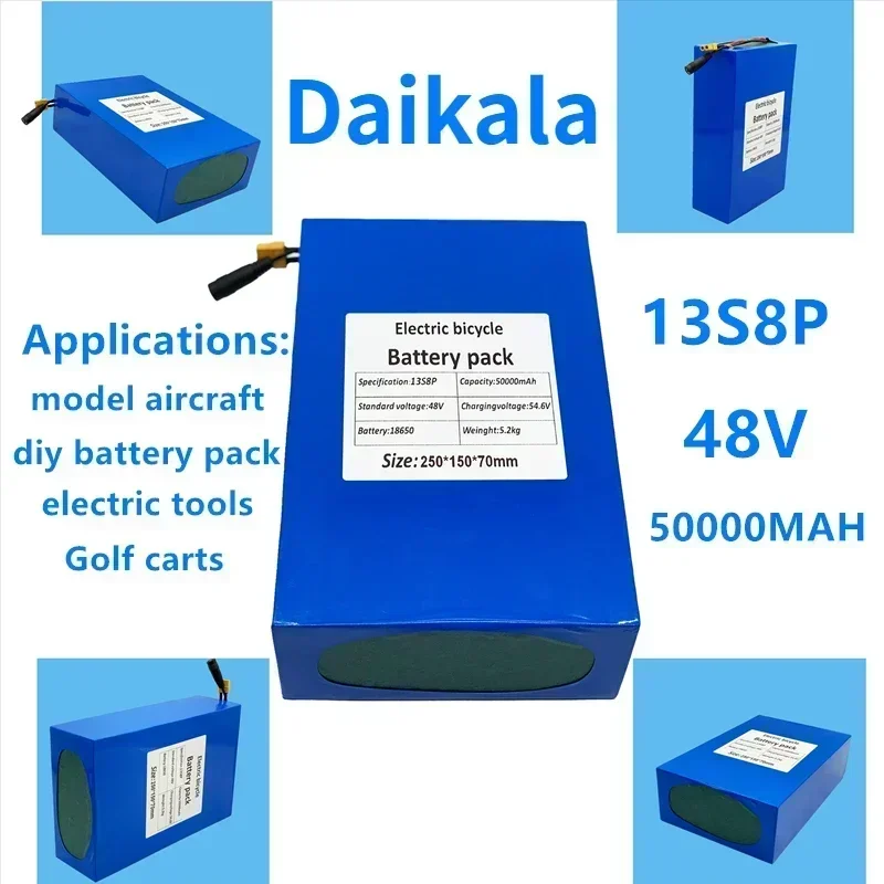 

13S7P Battery 100% Original Lithium-ion Battery 48V 36Ah 750W 1000W 54.6V 20A BMS