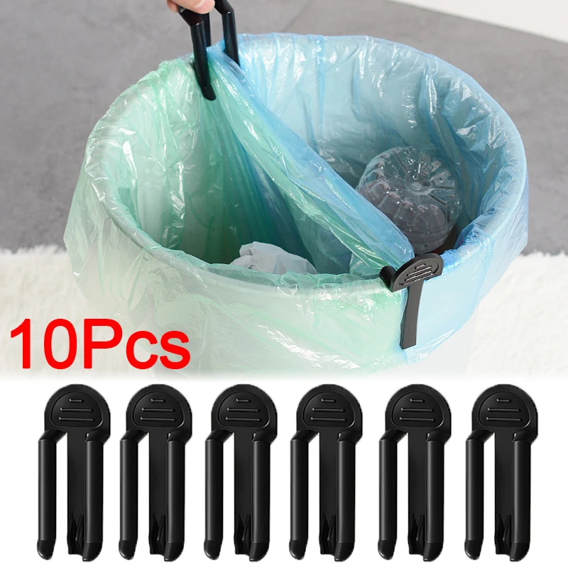 

2/10PCS Garbage Bag Fixing Clip Plastic Useful Waste Can Trash Bag Clamp Holder Rubbish Clip for Kitchen Bathroom Household Tool