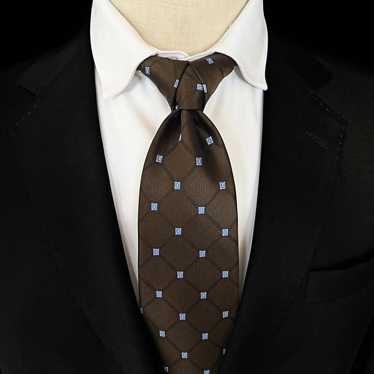 VEEKTIE Marke Maillard-Stil, Farbe, Vintage, gestreift, 8 cm, für Herren, klassisches Karo, Blumenmuster, Braun, Schwarz, Retro, Business, formell – Detail 1