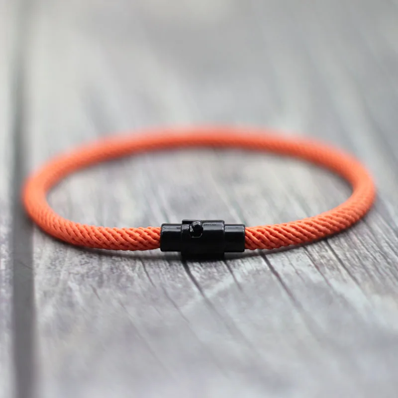 Men Simple Rope Leather Bracelet Outdoor Accessory