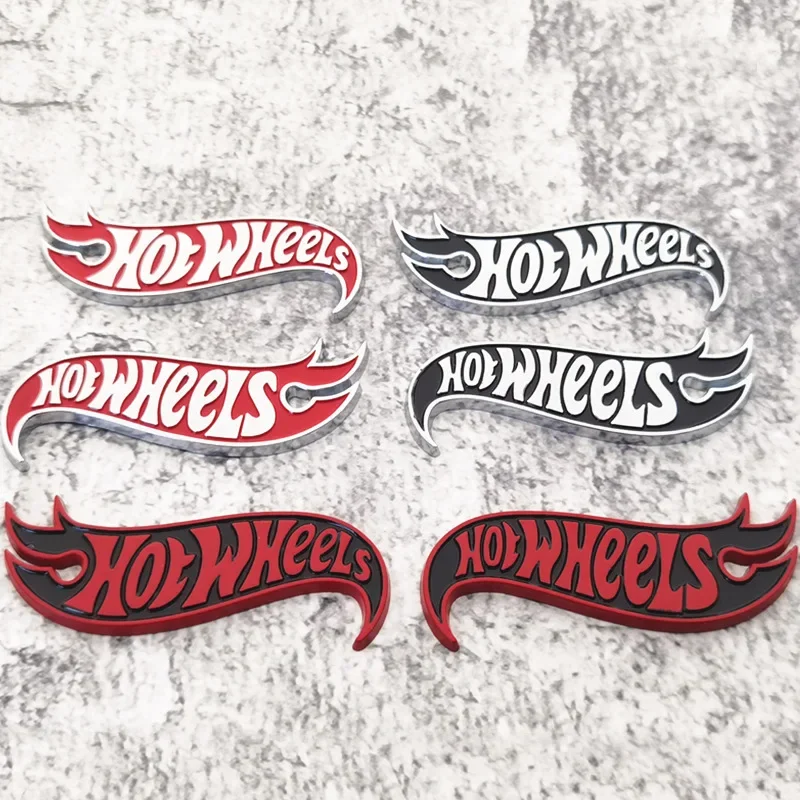 

1 Pair Hot-selling Cool and Handsome Hot Wheels Car Standard Zinc Alloy Car Stickers High-grade Fender Metal Car Stickers