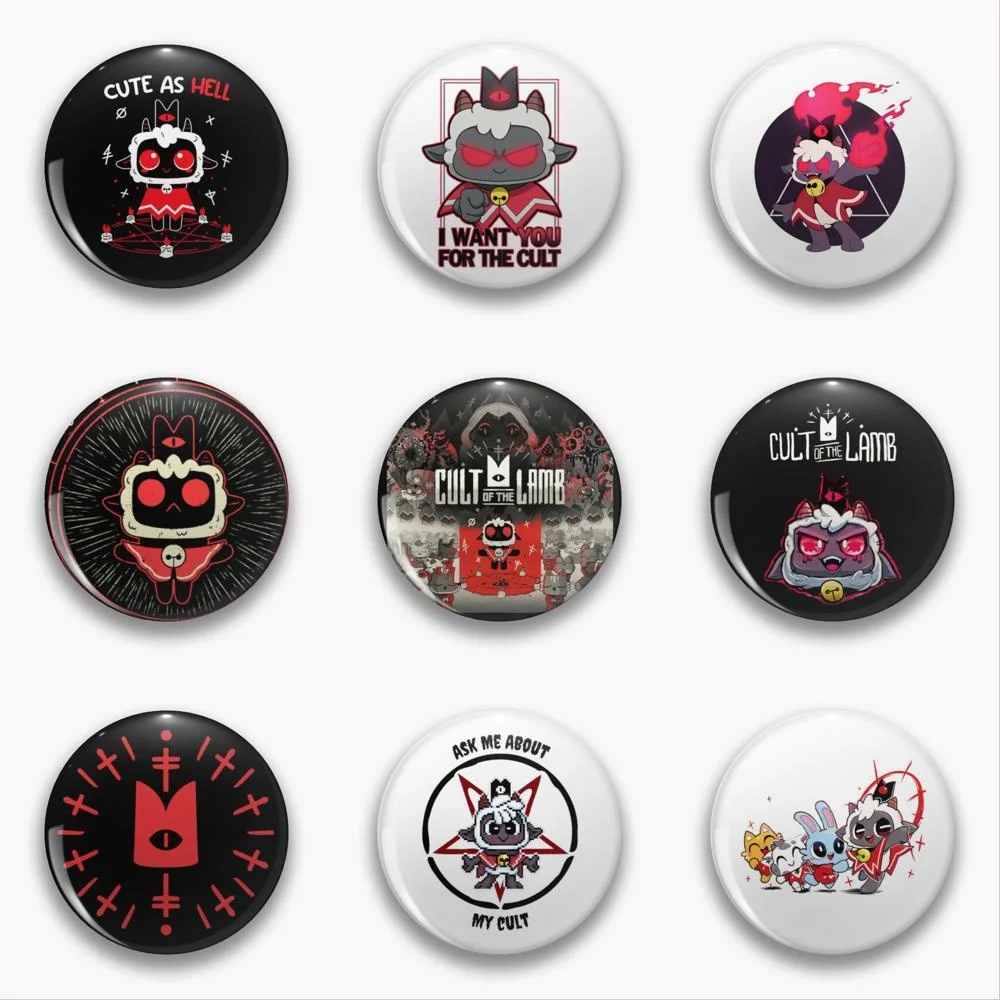 Cult Of The Lamb Pins Spille Spilla Cute Pins For Zaini Cute Collar Anime Metal Pines Metal Clothes