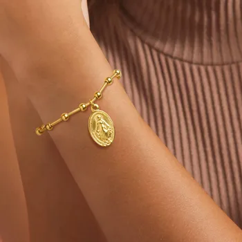 Gold Rosary Prayer Bracelet 1