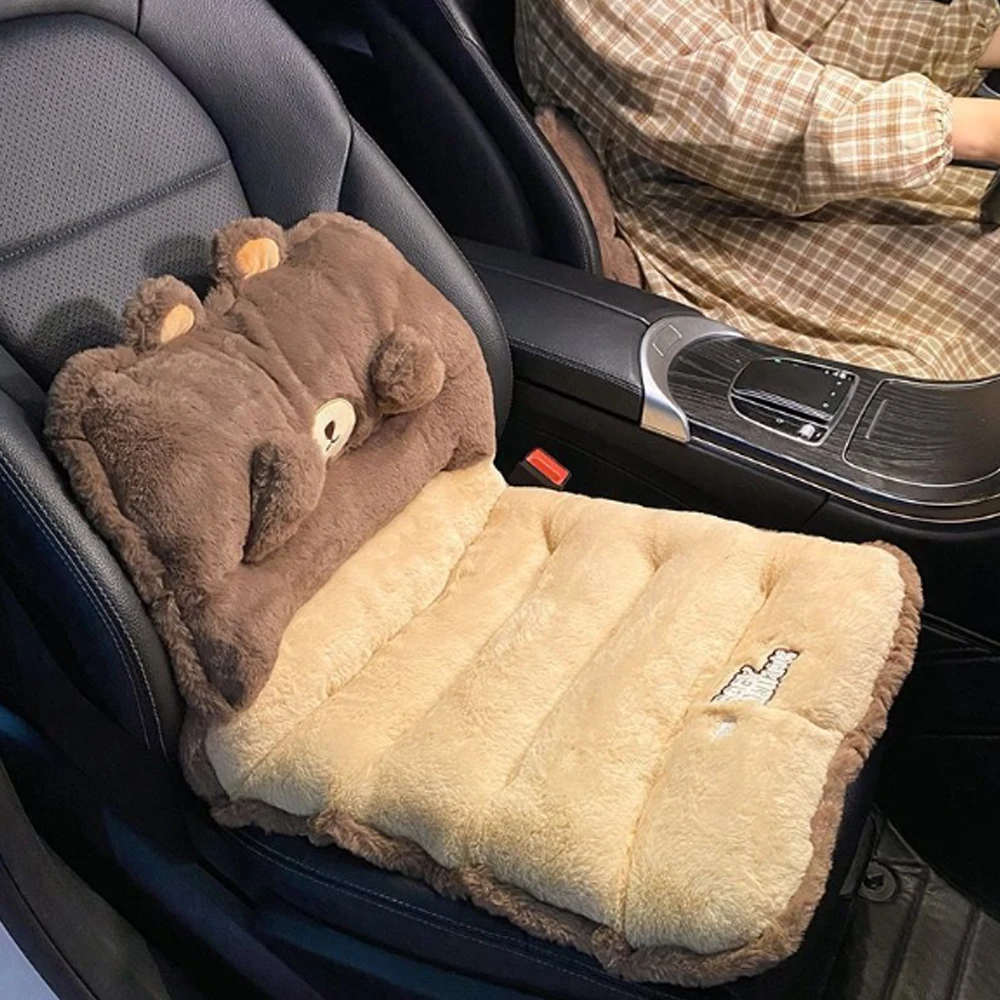 

Seat Cushion Animals Bear Penguin Pig Universal Waistpillow Winter Multifunctional Home Office Car Soft Chair Mat Cover Woman