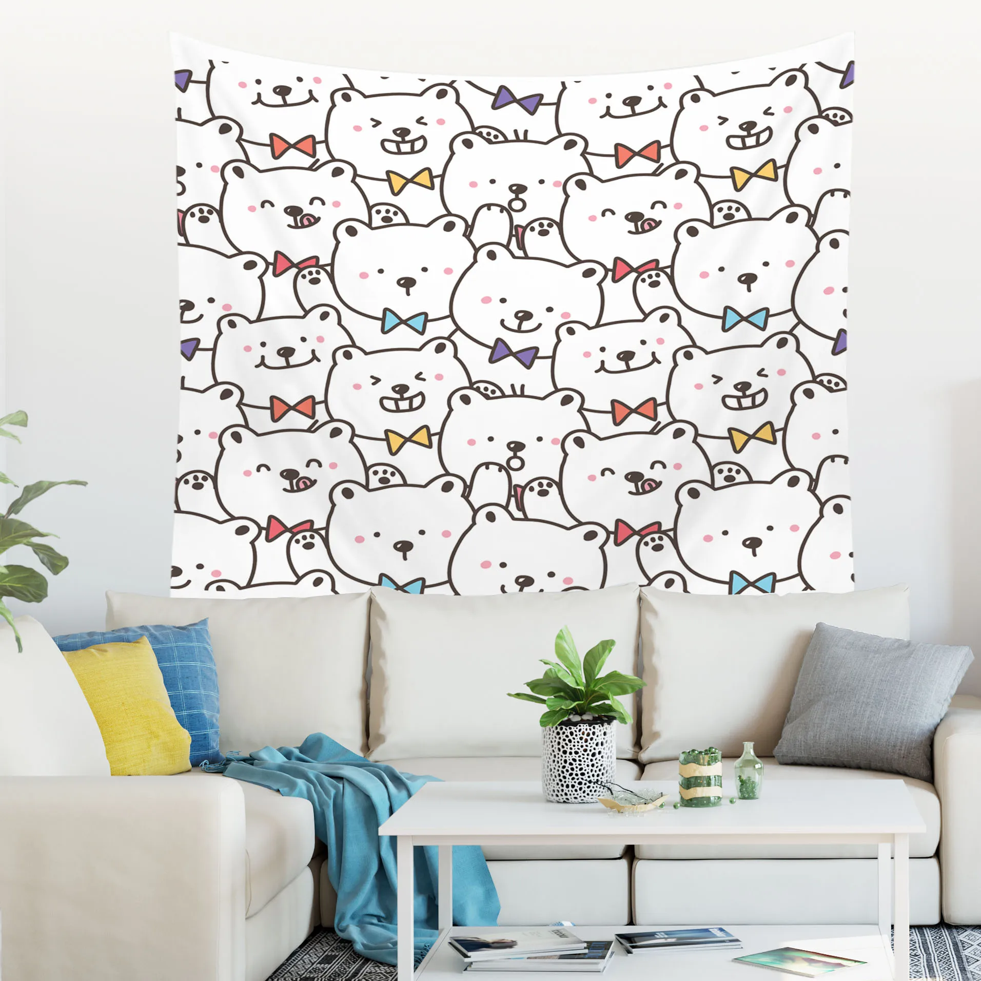 Tapestry Decor Cartoon Cat Tapestry for Home Decoration