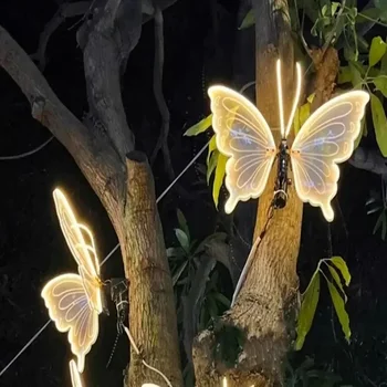1/2 pezzi di luci a farfalla statiche dinamiche per simulazione esterna a LED, decorazioni per feste 1