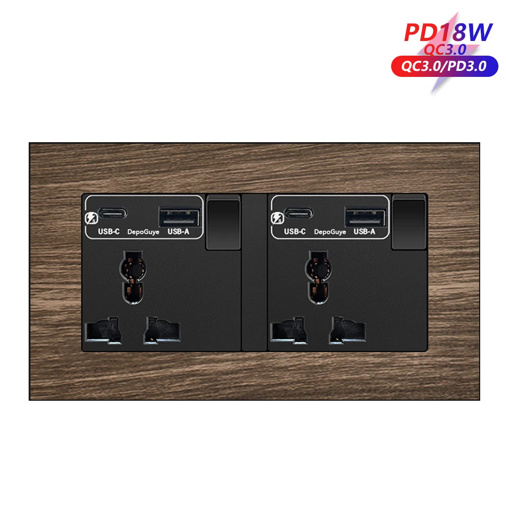 Dual 3Pin-AC-18W-Woo