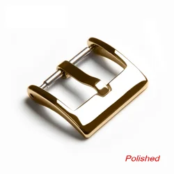 Versatile Stainless Steel Watch Band Buckle - Multi - Finish Square Clasp in Silver, Black, and Rose Gold - 22mm (Polished rose gold)
