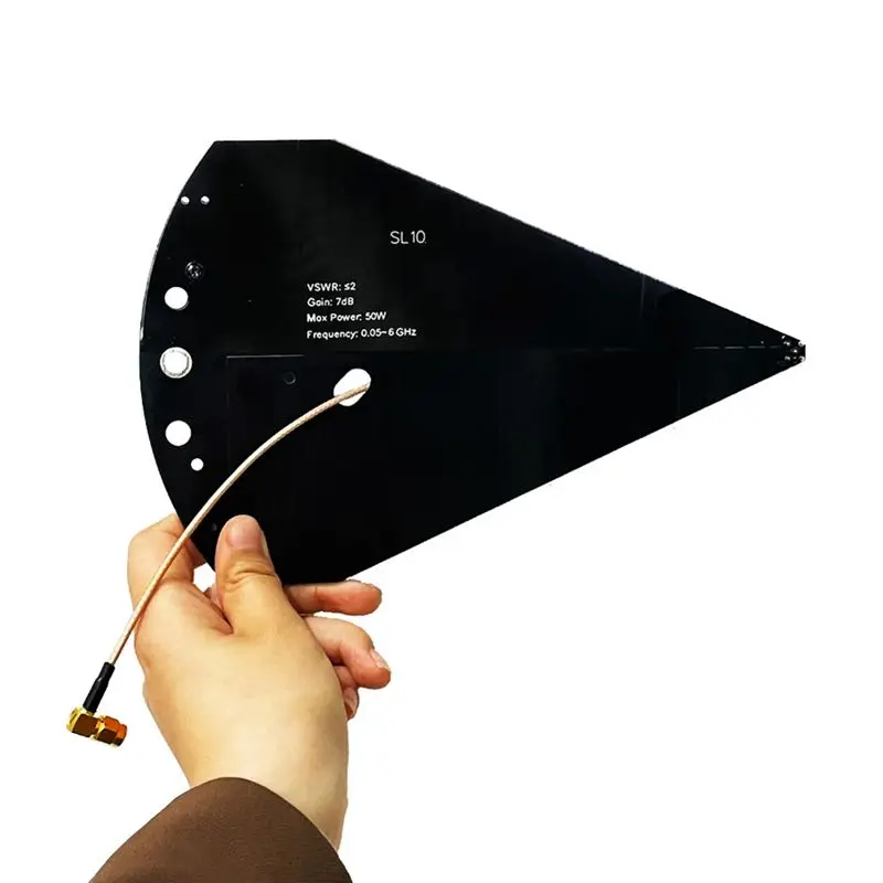 HJ-SL10 안테나 50Mhz-6Ghz 로그주기 안테나 고이득 저주파 대역 안테나