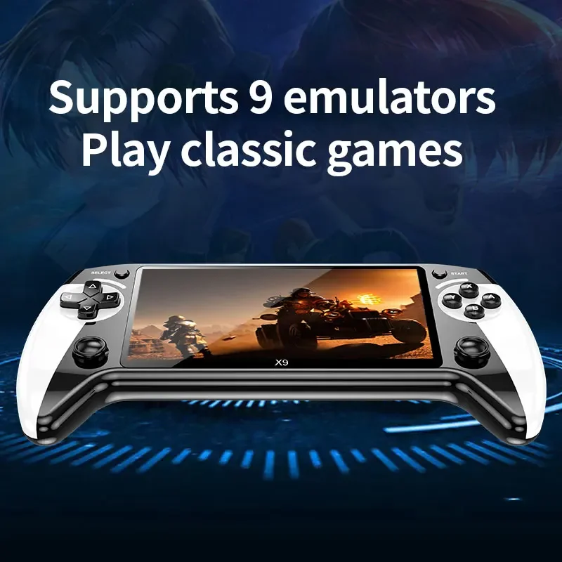 X9 Retro Game Console 1500mAh 5,5-inch IPS-scherm Mini draagbare handheld videospeler 1GB-128GB Type-C_voghion.com