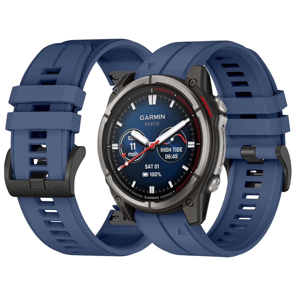 Silicone Wrist Strap Bracelet, 22mm/26mm,
