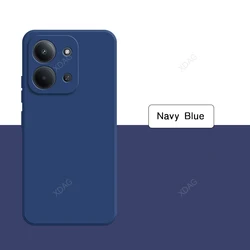 Premium Liquid Silicone Luxury Soft Phone Case - Square High - Quality Back Cover Accessories for POCO C85（173mm） (Navy Blue)