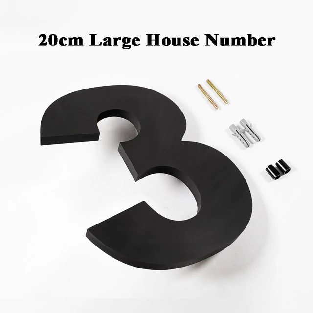 Número de Casa de acero inoxidable, señal de dirección #0-9, Huisnummer,  Exterior, Plata, 8 pulgadas, números de puerta, Casa, Exterior, grande,  20cm - AliExpress