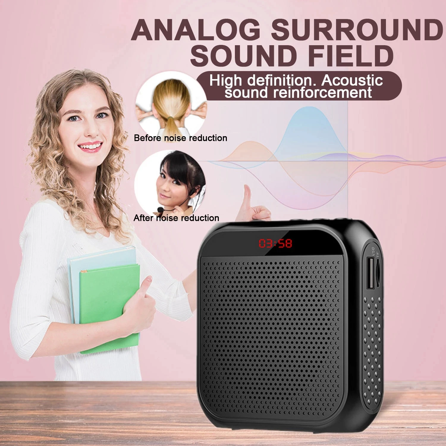 Bullhorn Megaphone Shop Voice Sound Audio Amplifier For Portable Speaker With Microphone