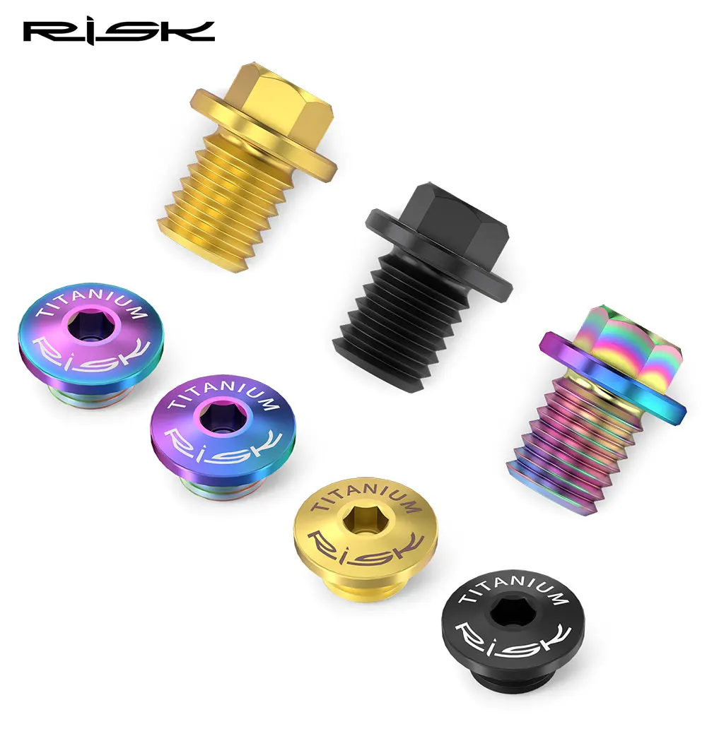 2 stücke RISIKO Rennrad Shift Shifter Hebel Öl Entlüftung Bolzen Schraube Titan Disc Bremse Kabel Schlauch Locking Schrauben Für shimano – Detail 4