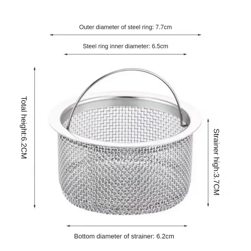 Kitchen Sink Stainless Steel Filter Sewer Mesh Strainers Disposable Sink Filter Mesh Bags Bathroom Floor Drain Hair Waste