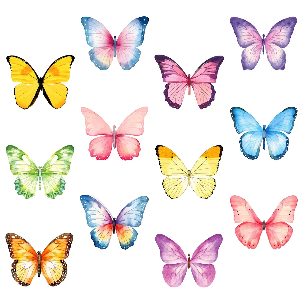 

12 Pcs Butterfly Note Pad Scrapbook Stickers Self-adhesive Office Memo Paper Pads Adorable Index Cards