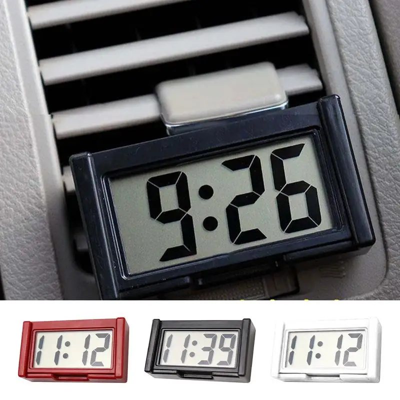 

Mini Digital Clock Automobiles Internal Stick On Digital Watch Mechanics Quartz Dashboard Clocks Auto Ornament Car Accessories