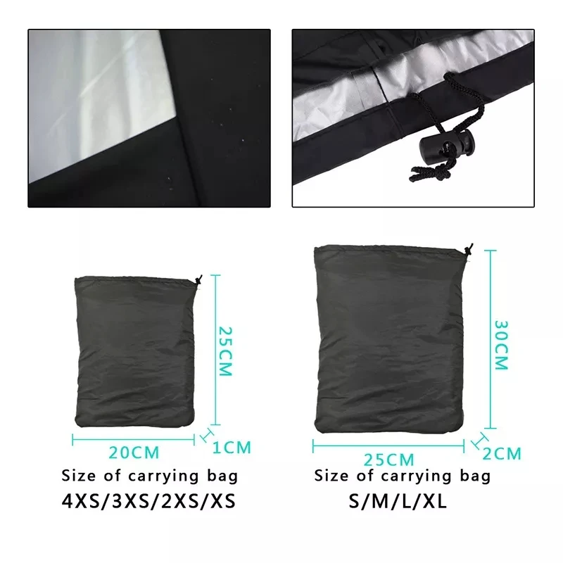 Black Waterproof BBQ Cover Outdoor BBQ Accessories Grill Cover Anti Dust Rain Gas Charcoal Electric Barbeque Protective Cover 4