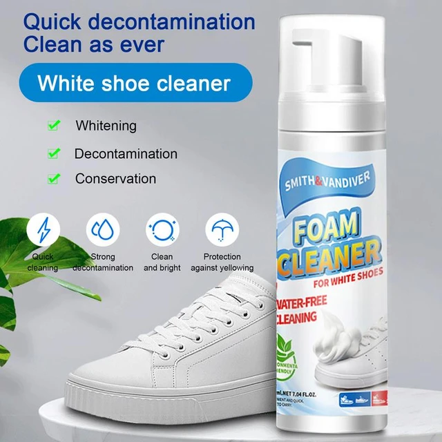 Cubicseven 150ml White Shoes Foam Cleaner Remove Yellow Stain Dirt  Whitening Cleaning Polish Foam Spray for Sneaker Tennis Shoes - AliExpress