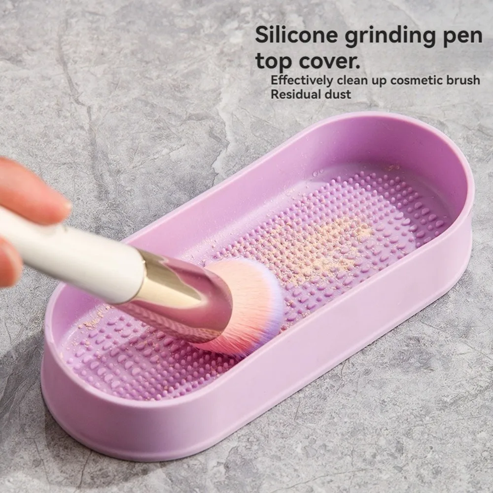 Make-Up Brush Drying and Storage Box with Lid, Acrylic Makeup Brush Air Drying Rack Holder Cosmetic Brush Organizer, 13 Holes 5