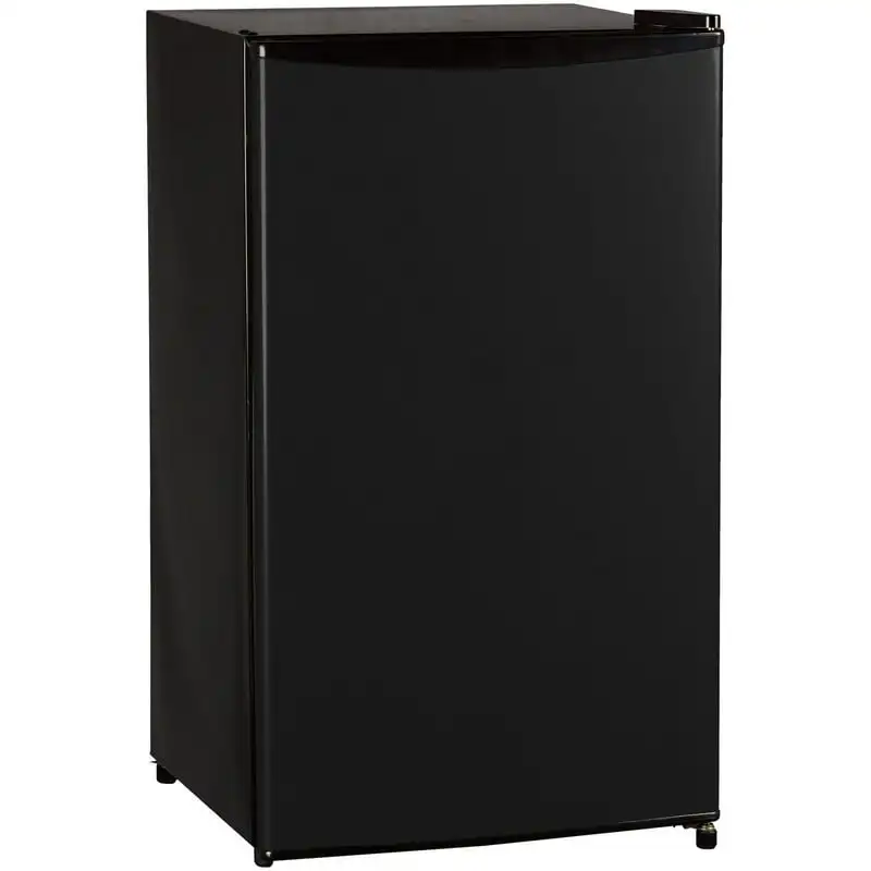 

3.3 Cu. Ft. Compact Single-Door Refrigerator with Full-Width Freezer Compartment in Black