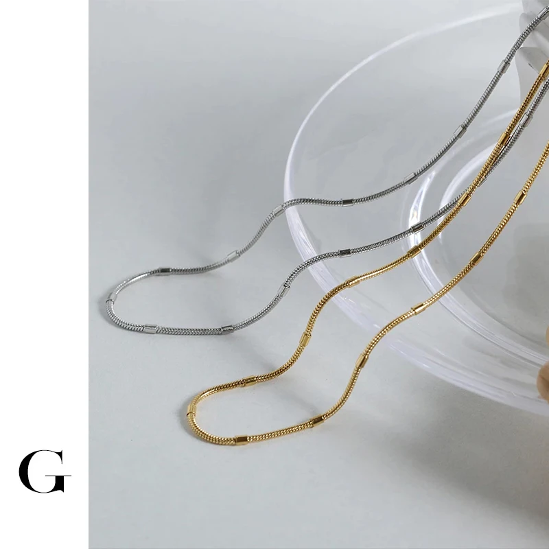 Titanium Necklace Womens Snake Titanium Chain Necklace Womens