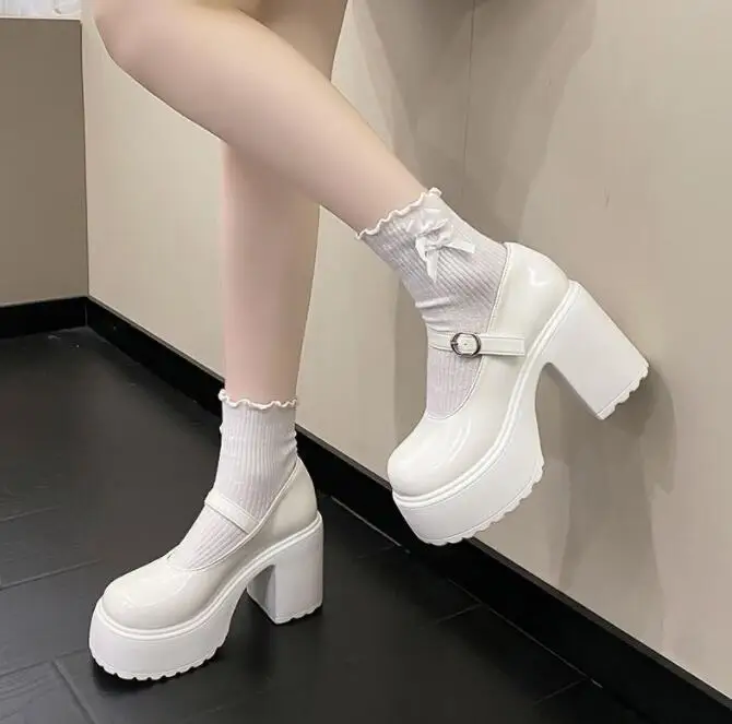Sexy Classic Casual High Heels New Women's thick heels go with everything Fashion Black Shoes In Autumn Spring Pumps Women Shoes