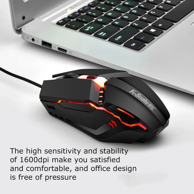 PC Gaming Mouse cablato RGB Gamer per Computer Laptop