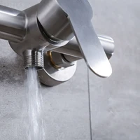 ก๊อกน้ำสแตนเลสสีเงินสำหรับอาบน้ำฝักบัวอาบน้ำห้องน้ำห้องน้ำก๊อกน้ำร้อนและเย็นสามแบบ 6