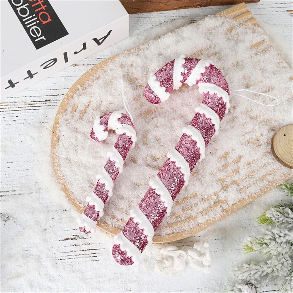 Adornos de Feliz Navidad, bastón de caramelo de espuma roja y blanca,  decoraciones colgantes para árbol de Navidad para el hogar, decoración DIY  para fiesta de Año Nuevo - AliExpress, image size:1000x1000