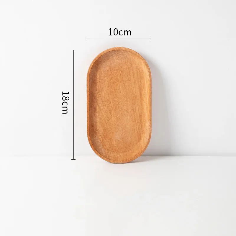 Description Picture 3 of itemOval Wooden Tea Tray Serving Table Plate Snacks Food Storage Dish For Tray Fruit Dishes Saucer Dessert Serving Pan Tray