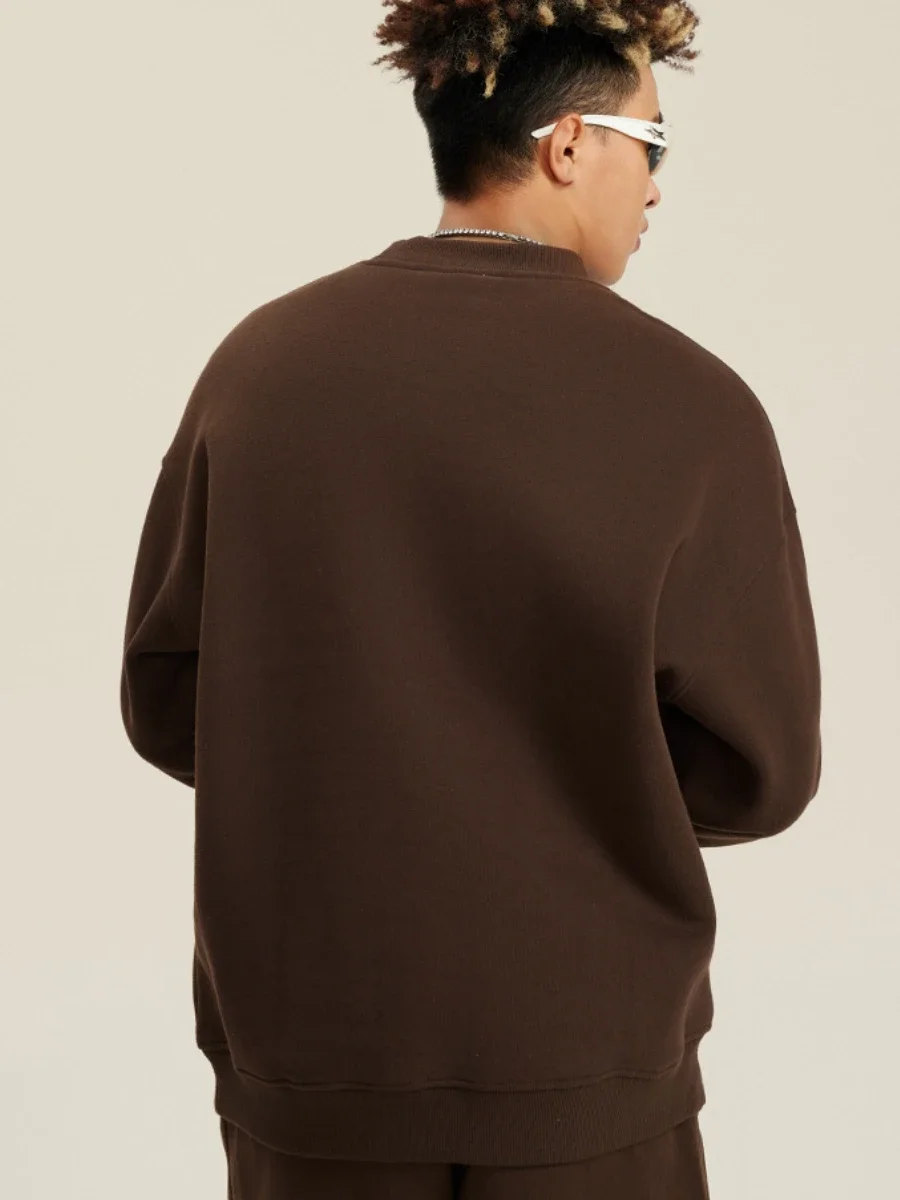 Bornladies Women Round Neck Hoodies Set Thicken Oversized Sweatshirt Fashion Casual Pullovers Female Loose Warm Sports Jackets