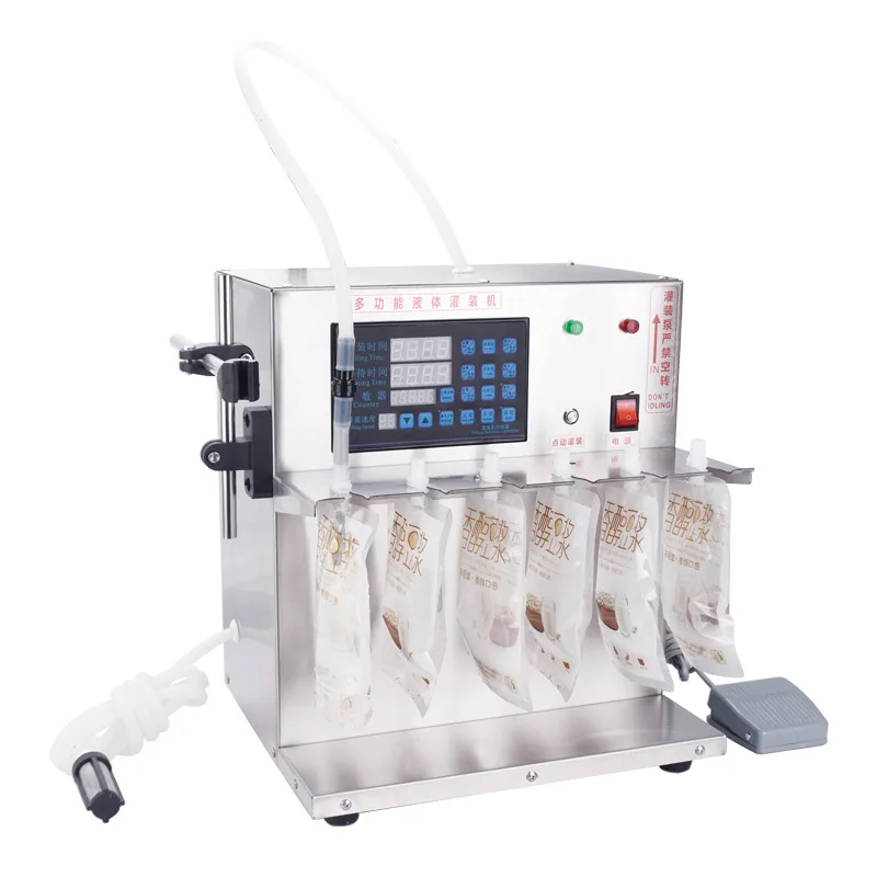 

Semi-Automatic CNC Nozzle Bag Filling Machine Mineral Water Laundry Detergent Milk Beverage Small Self-Supporting