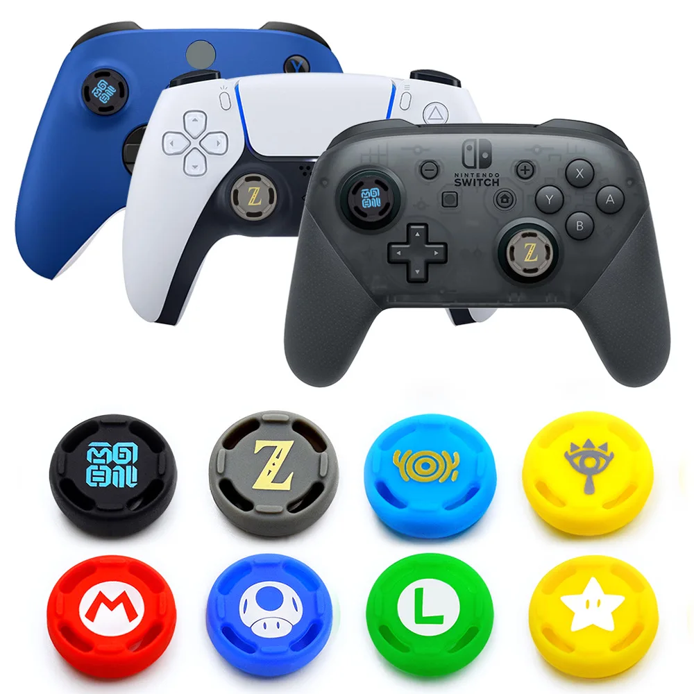 

4PCS Not-Slip Silicone Joystick Thumbstick Grip High-Rise Cap Cover for Sony PlayStation5 PlayStation4 PS5 PS4 Controller