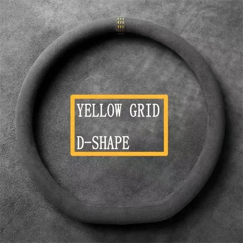 Suede Cover for All Seasons Auto Steering Wheel Cover Ultra-thin Non-slip D-shaped Round Breathable Car Steering Wheel Protector 3