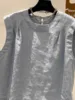 Summer New Loose Cotton Linen Svel Casual round Ne Top Women plus Size Faion Comfortable Breathable Plain Color Vest