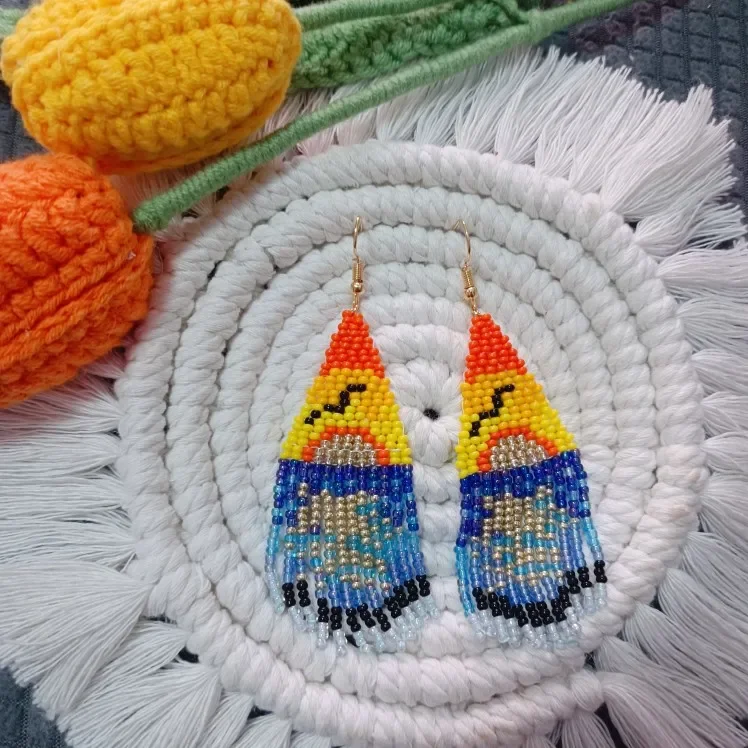 

Серьги из бисера, солнцезащитные очки, кисточки от солнца, модные простые плетеные женские богемные серьги ручной работы из сплава