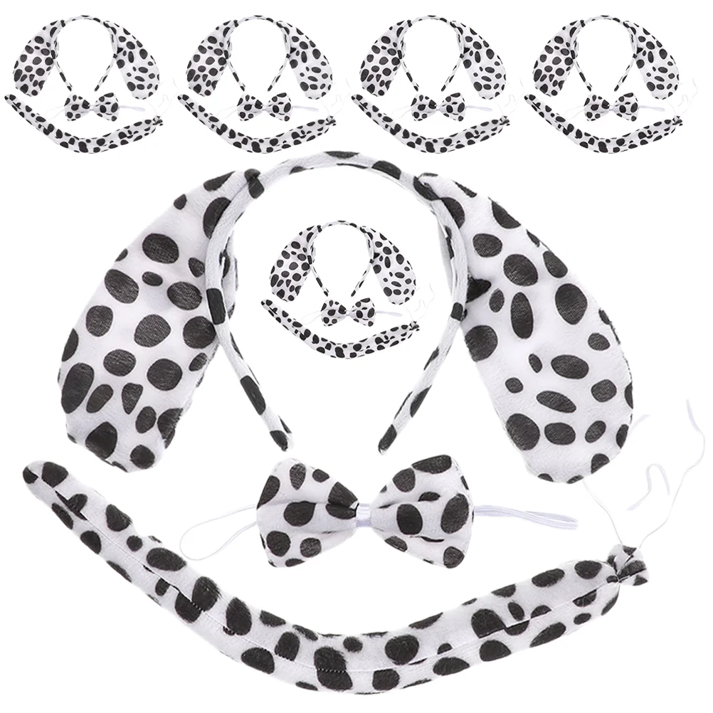 

Лук для косплея Tie ободок для собаки Детский костюм с ушками и хвостом, декоративное набивное животное на Хэллоуин