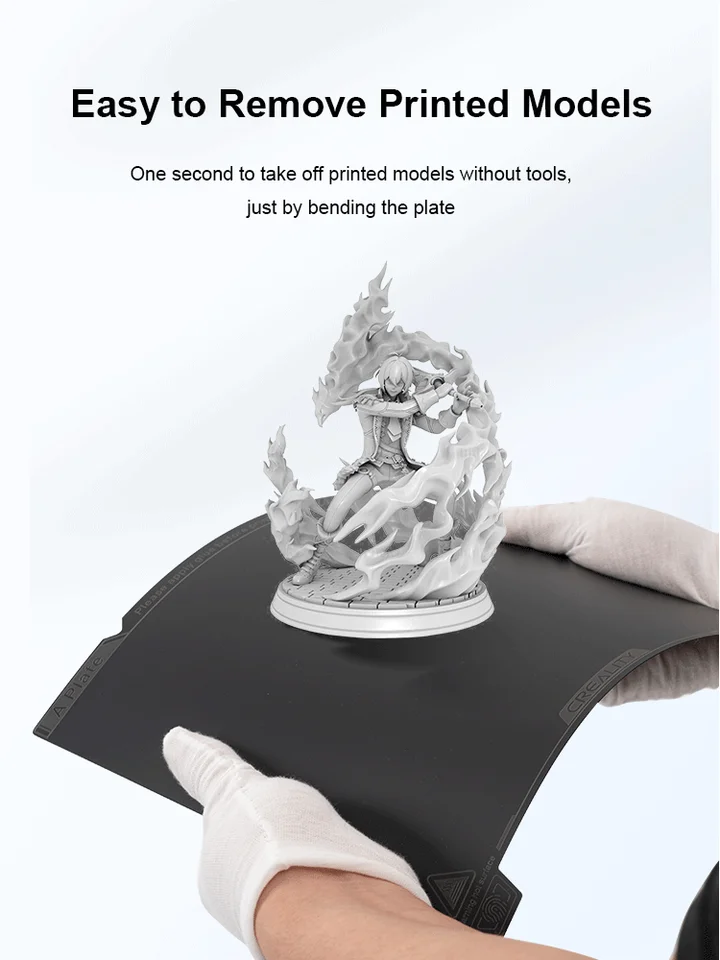 Official Creality K1 Texture PEI Build Plate Kit, 3D Printer Flexible Spring Steel Platform Power Coating Pei Surface Magnetic Base Sheet Kit K1 K1 Ma