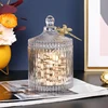Golden Butterfly Dragonfly Crystal Glass Storage Jar Jewelry Box Sugar Bowl Household Aromatherapy Candle Bottle Glass Container 1