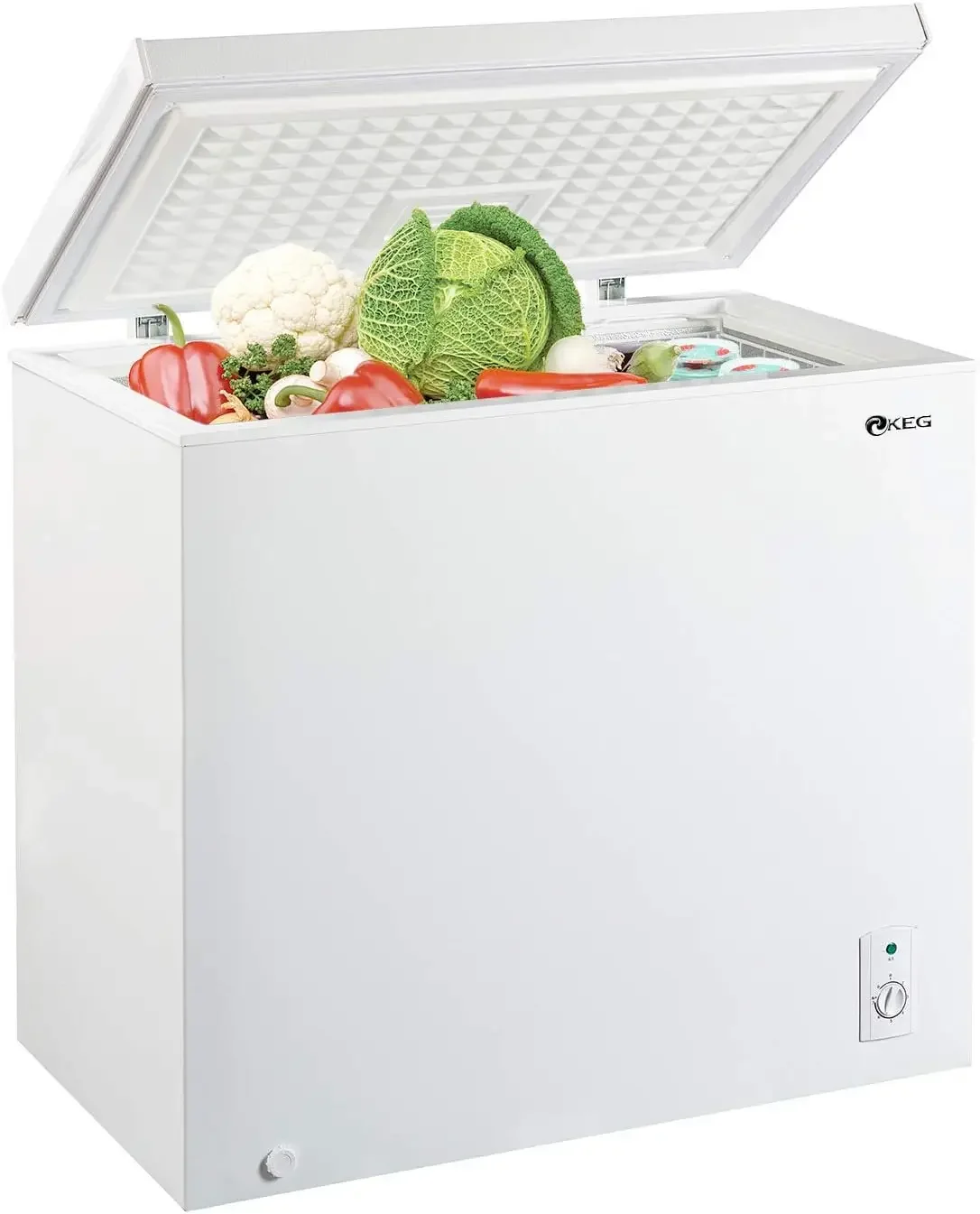 7.0 cu ft Top Chest Freezer with Adjustable Thermostat and Removable Storage Basket, Freezing Machine for Home and Kitchen