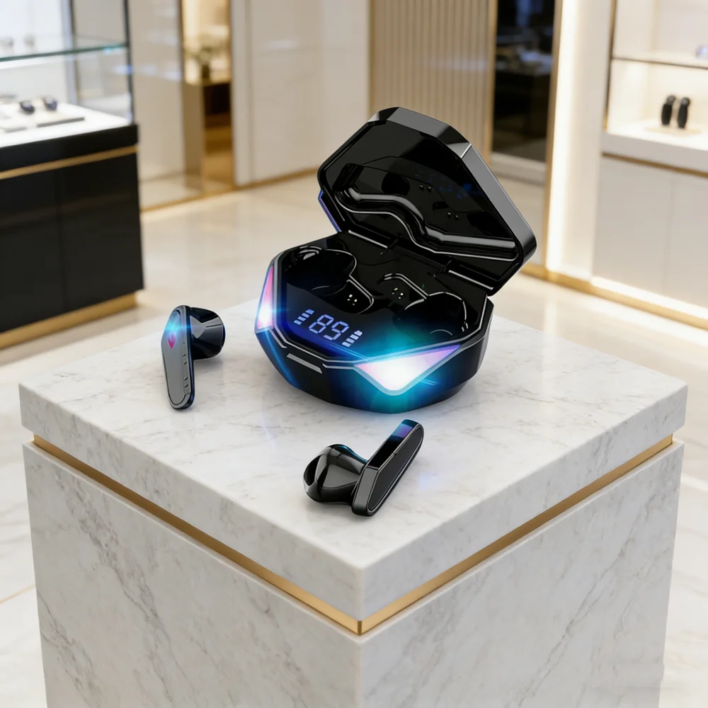 TWS Gaming Earbuds Wireless Bluetooth Earphones With Mic Bass Audio Sound Positioning 9D Stereo Music 1