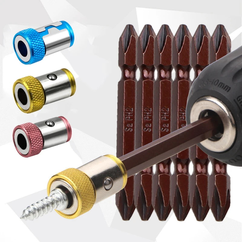 

1-5Pcs Alloy Magnetic Ring Bit Electric Magnetic Ring Screwdriver Bits Head Holder Anti-Corrosion Strong Magnetizer Bit Tool